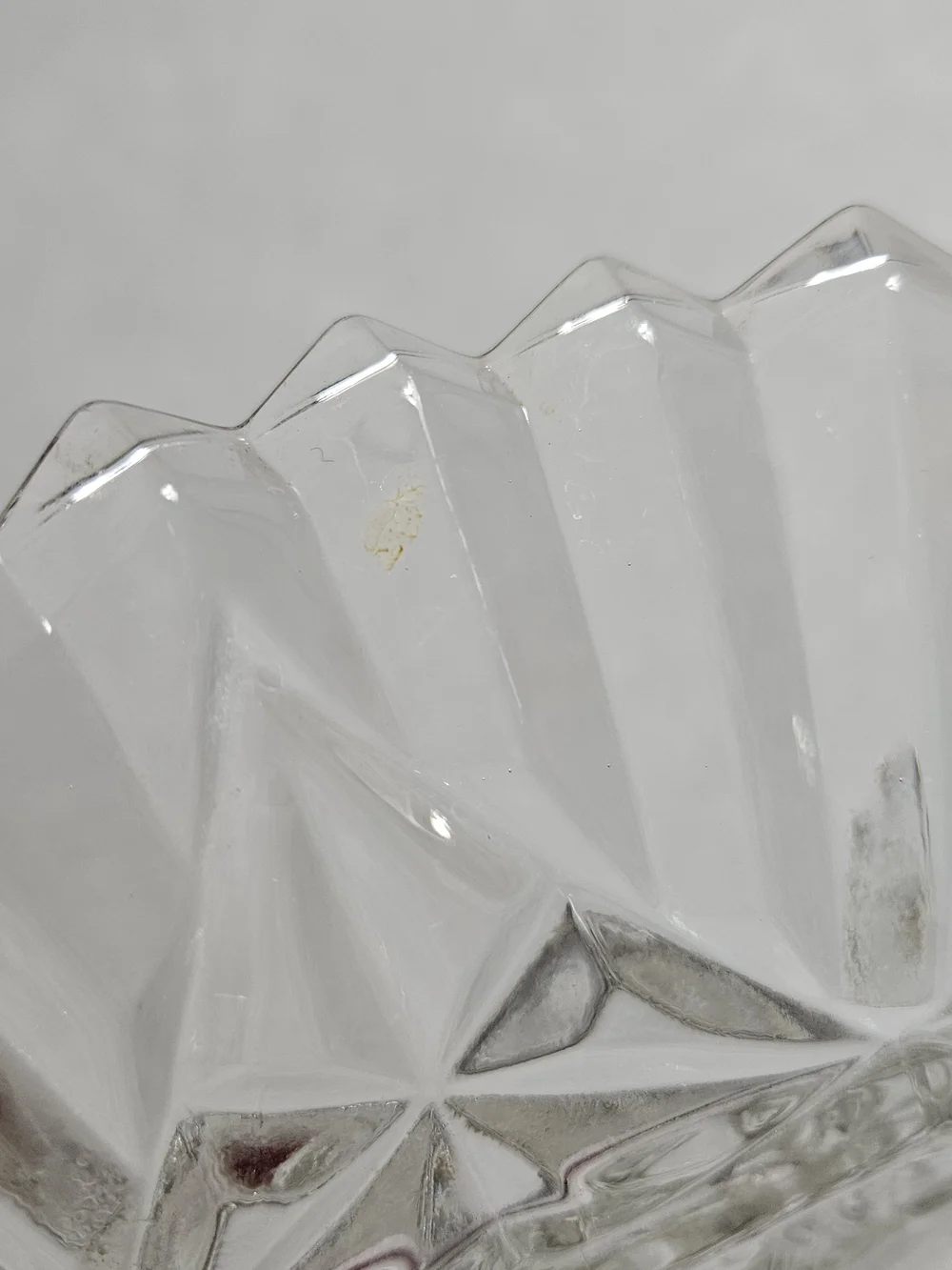 Vintage Clear Pressed Glass Fruit Plates